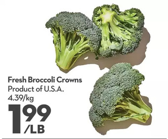 Longo's Fresh Broccoli Crowns offer