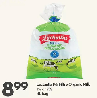 Longo's Lactantia Purfiltre Organic Milk offer