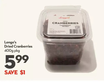 Longo's Longo's Dried Cranberries offer