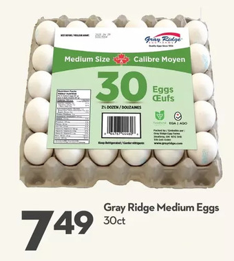 Longo's Gray Ridge Medium Eggs offer