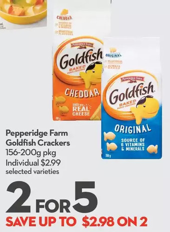 Longo's Pepperidge Farm Goldfish Crackers offer