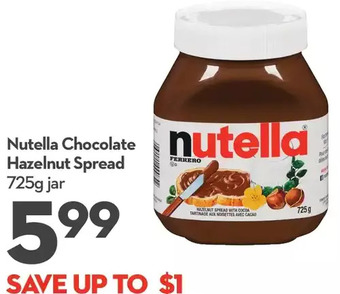 Longo's Nutella Chocolate Hazelnut Spread offer