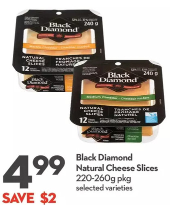 Longo's Black Diamond Natural Cheese Slices offer