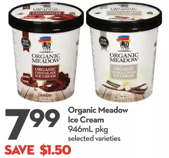 Longo's Organic Meadow Ice Cream offer