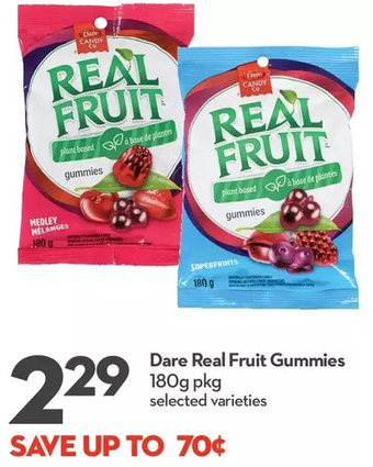 Longo's Dare Real Fruit Gummies offer