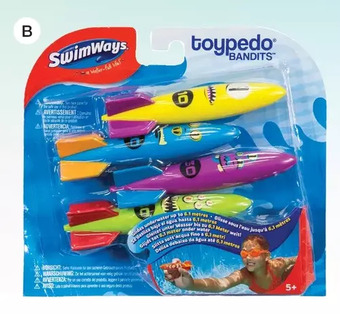 Toys R us SwimWays Toypedo Bandits Pool Diving Toys - Pack of 4 offer
