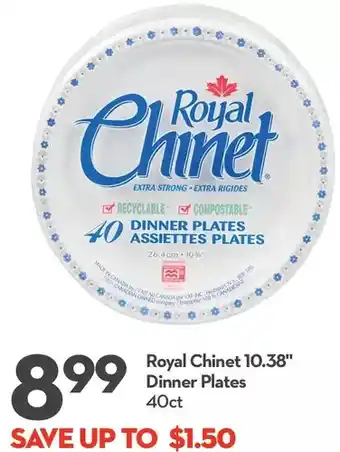 Longo's Royal Chinet 10.38" Dinner Plates offer