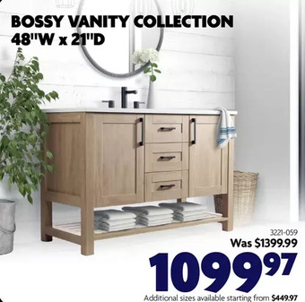 Home Hardware Bossy Vanity Collection offer