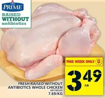Food Basics Fresh Raised Without Antibiotics Whole Chicken 7.69kg offer