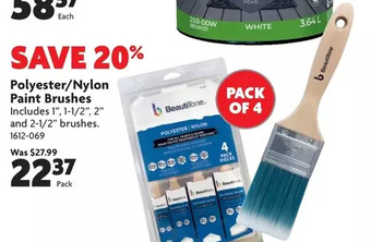 Home Hardware Polyester/Nylon Paint Brushes offer