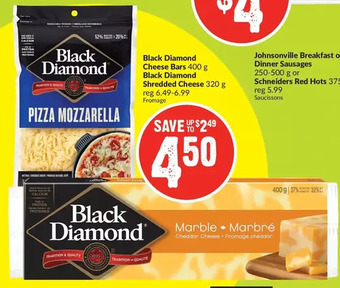 FreshCo Black Diamond Cheese Bars | Black Diamond Shredded Cheese offer
