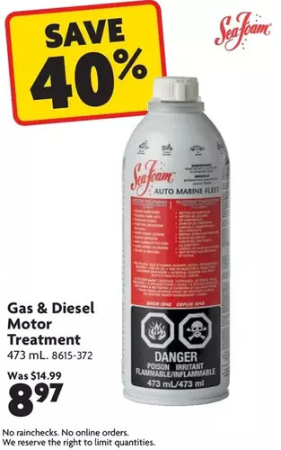 Home Hardware Gas & Diesel Motor Treatment offer