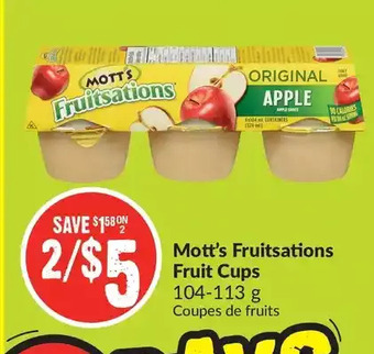 FreshCo Mott's Fruitsations Fruit Cups offer