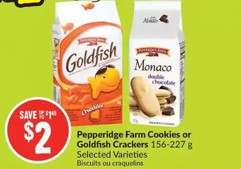 FreshCo Pepperidge Farm Cookies or Goldfish Crackers offer