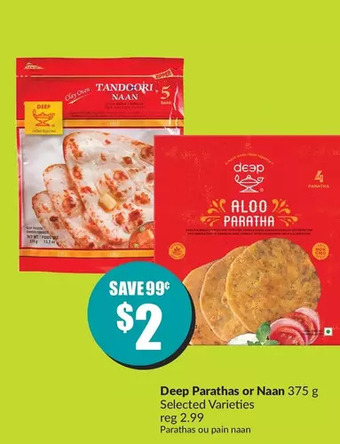 FreshCo Deep Parathas or Naan offer