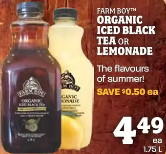 Farm Boy Farm Boy Organic Iced Black Tea or Lemonade offer