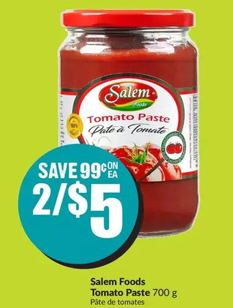 FreshCo Salem Foods Tomato Paste offer