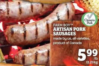 Farm Boy Farm Boy Artisan Pork Sausages offer