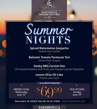 Farm Boy Farm Boy Indulgence Dinner for Two offer