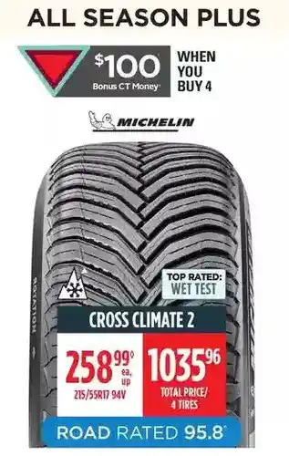 Canadian Tire Michelin Cross Climate 2 offer