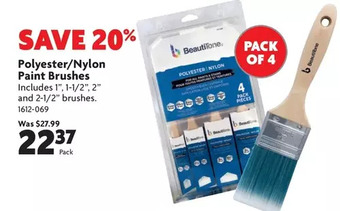 Home Hardware Polyester/Nylon Paint Brushes offer