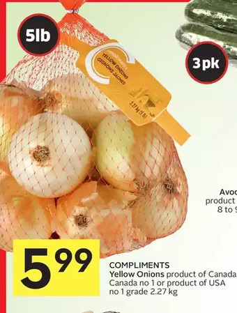Foodland Compliments Yellow Onions offer