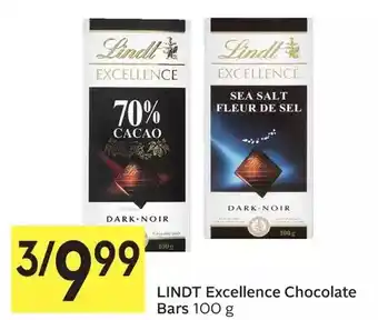 Foodland Lindt Excellence Chocolate Bars offer