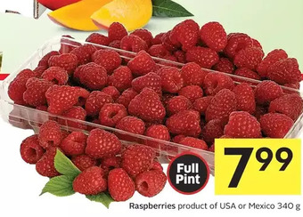 Foodland Raspberries offer