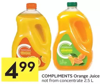 Foodland Compliments Orange Juice offer