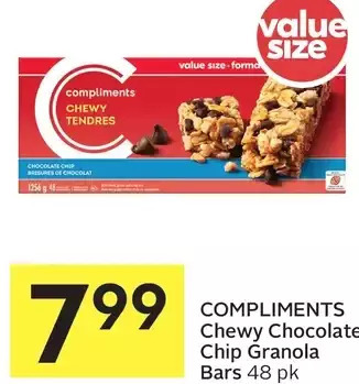 Foodland Compliments Chewy Chocolate Chip Granola Bars offer