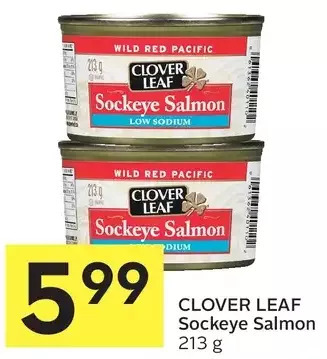 Foodland Clover Leaf Sockeye Salmon offer