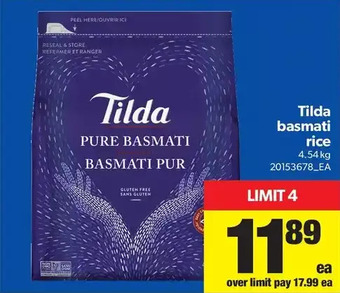 Real Canadian Superstore Tilda Basmati Rice offer
