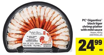 Real Canadian Superstore PC Gigantico Black Tiger Shrimp Platter with Mild Sauce offer