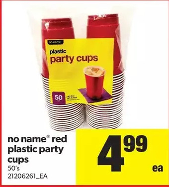 Real Canadian Superstore No Name Red Plastic Party Cups offer