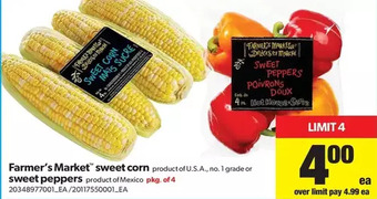 Real Canadian Superstore Farmer's Market Sweet Corn or Sweet Peppers offer