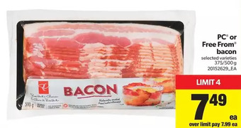 Real Canadian Superstore PC or Free From Bacon offer