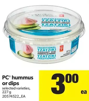Real Canadian Superstore PC Hummus or Dips offer