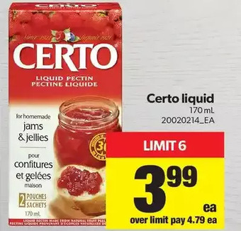 Real Canadian Superstore Certo Liquid offer
