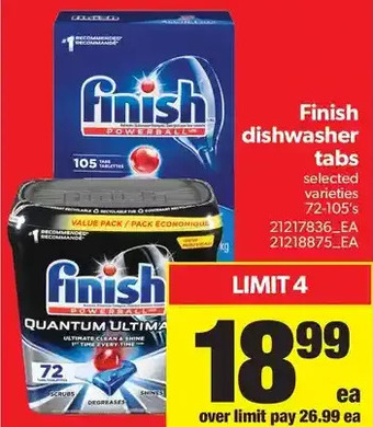 Real Canadian Superstore Finish Dishwasher Tabs offer