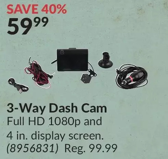 Princess Auto 3-Way Dash Cam offer