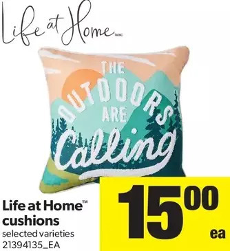 Real Canadian Superstore Life at Home Cushions offer