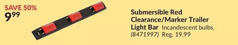Princess Auto Submersible Red Clearance/Marker Trailer Light Bar offer