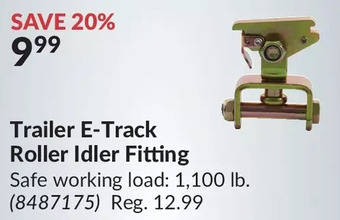 Princess Auto Trailer E-Track Roller Idler Fitting offer