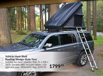 Princess Auto Vehicle Hard-Shell Rooftop Wedge-Style Tent offer