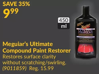 Princess Auto Meguiar's Ultimate Compound Paint Restorer offer