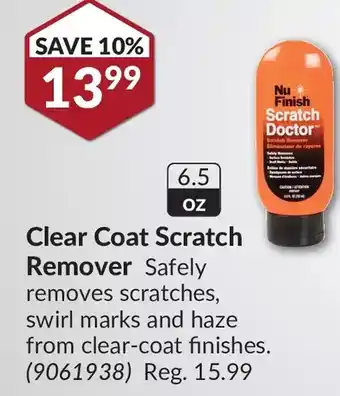 Princess Auto Clear Coat Scratch Remover offer