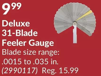 Princess Auto Deluxe 31-Blade Feeler Gauge offer