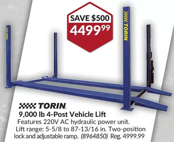 Princess Auto Torin 9,000 lb 4-Post Vehicle Lift offer