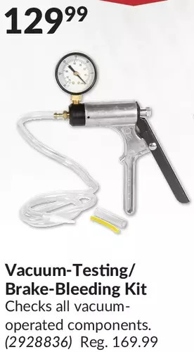Princess Auto Vacuum-Testing/Brake-Bleeding Kit offer