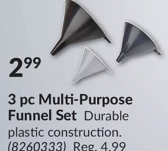 Princess Auto 3 pc Multi-Purpose Funnel Set offer